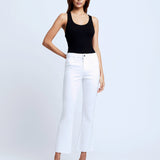Kendra High Rise Crop Flare Denim