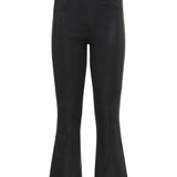 Kendra High Rise Crop Coated Flare Jean