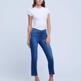 Alexia High Rise Crop Cigarette Jean