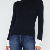 Flora Poplin Cuff Sweater