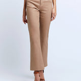 Kendra High Rise Crop Flare Denim