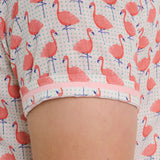 Polka Flamingo Short Sleeves Shirt