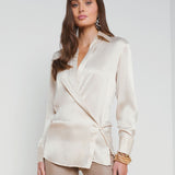 Sora Wrap Front Blouse