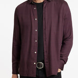 Long Sleeve Ross Sport Shirt with Geometric Repeat