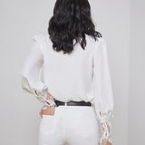 Ava Lace Cuff Blouse