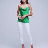 Jasmina Cowlneck Chain Tank