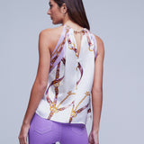 Tillie Chain Neck Scarf Top