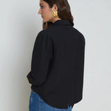 Cosette Cropped Hi Low Shirt