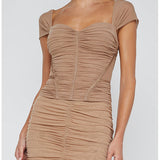 Asuka Shirred Mesh Top