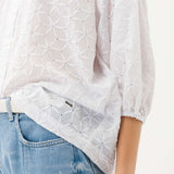 942-6848) Viv Embroidered Cotton Relaxed Blouse