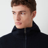 Mens Full-Zip Hooded Sweater Knit Law