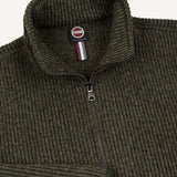 Mens Full-Zip Ribbed Sweater Knit Law