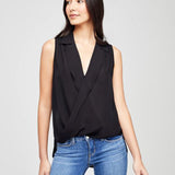 Freja Sleeveless Draped Blouse
