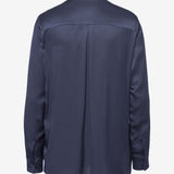 (49-9184) Velvet Shiny Viscose Blouse