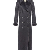 Citron Faux Fur Maxi Coat