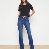 Donna Short Sleeve Crop Crew Neck Tee