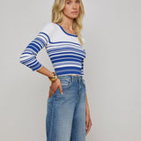 Yukio Striped Crop Crew Shirt