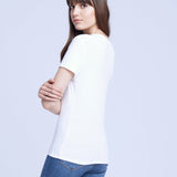 Violet Short Sleeve Henley Tee