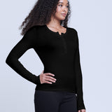 Faith Long Sleeve Henley Tee