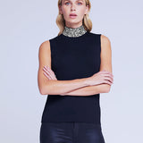 Emily Embellished Mock Neck