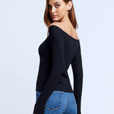 Dixie Long Sleeve Off-The-Shoulder Top