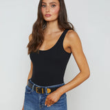 Nia Scoop Neck Tank Bodysuit