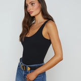 Nia Scoop Neck Tank Bodysuit