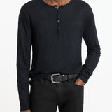 Danville Regular Fit Long Sleeve Henley with Placket Detail