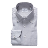 Brushed Flannel Twill Casual Sartorial Shirt