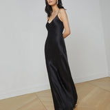 Serita Maxi V-Neck Bias Dress