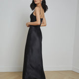 Serita Maxi V-Neck Bias Dress