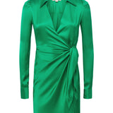 Amani Long Sleeves Wrap Mini Dress