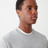 Mens Textured Knit Crew Neck Sweatshirt Mainstream