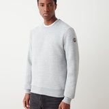 Mens Textured Knit Crew Neck Sweatshirt Mainstream