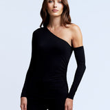 Hattie Long Sleeve One Shoulder Top