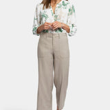Wide Leg Cropped Cargo Pants