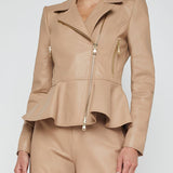 Lyric Peplum Biker Jacket