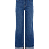 Miley High Rise Wide Leg Cuffed Jeans