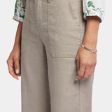 Wide Leg Cropped Cargo Pants