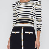 Yukio Striped Crop Crew