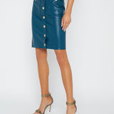 Amira Pencil Skirt With Snaps