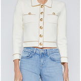 Neo Contrast Trim Crop Cardigan