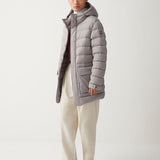 Stretch Matt Maxi Jacket with Hood