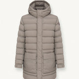 Stretch Matt Maxi Jacket with Hood