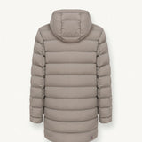 Stretch Matt Maxi Jacket with Hood