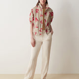 Short Sleeve Vichy Print Jacket