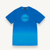 Faded Effect Logo Printed Cotton Crew Neck T-Shirt