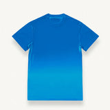 Faded Effect Logo Printed Cotton Crew Neck T-Shirt
