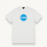 Cotton Round Neck Short Sleeve T-shirt with Colourful Logo Print