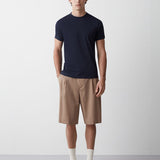 Mens Essential Crewneck Compact Cotton T-shirt